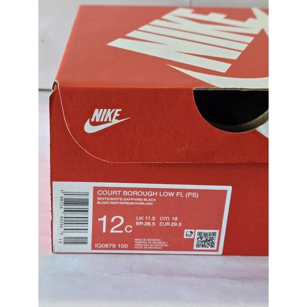 Nike Court Borough Low (PS) Kids Hook & Loop Low Top Floral 12C Blue